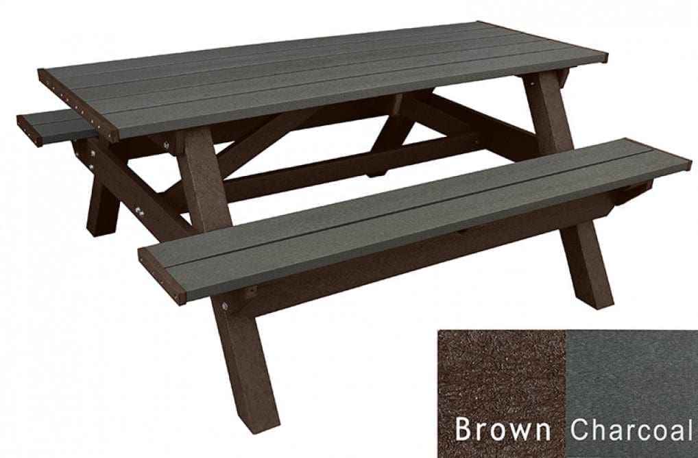 Deluxe Picnic Table – 6′ Durable Recycled Plastic Outdoor Seating