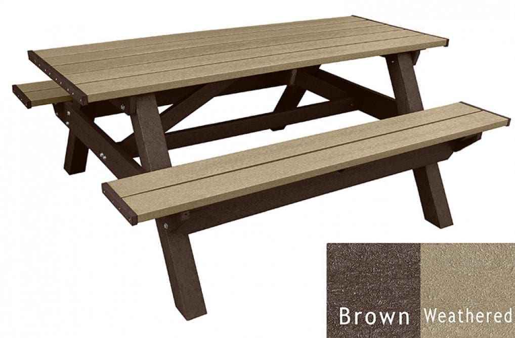 Deluxe Picnic Table – 6′ Durable Recycled Plastic Outdoor Seating