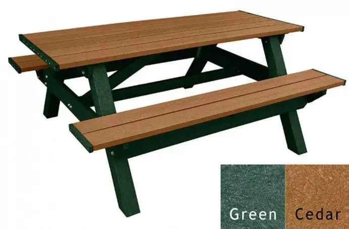 Deluxe Picnic Table – 6′ Durable Recycled Plastic Outdoor Seating