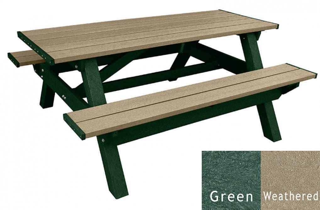 Deluxe Picnic Table – 6′ Durable Recycled Plastic Outdoor Seating