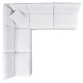 Commix Outdoor Sectional Sofa 5 Piece Sunbrella® White Collection at Patio Elegance