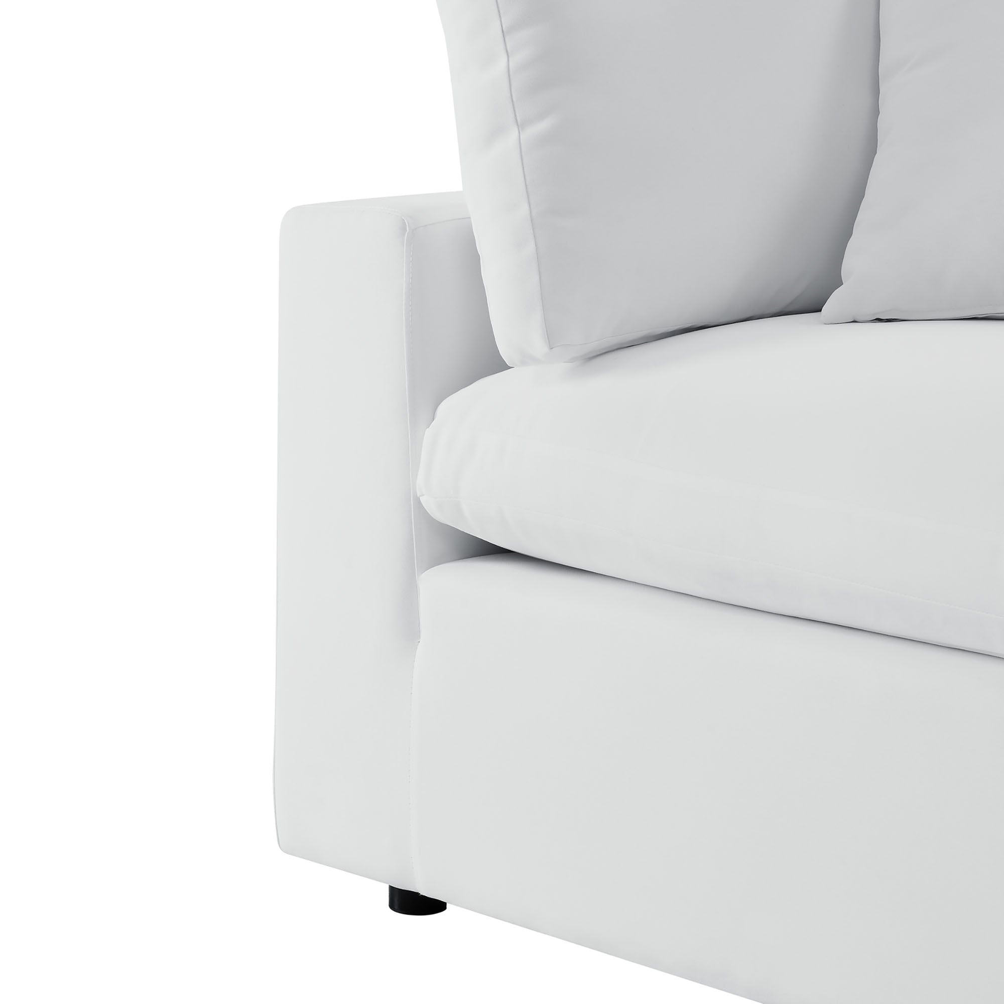 Commix Outdoor Sectional Sofa 5 Piece Sunbrella® White Collection at Patio Elegance
