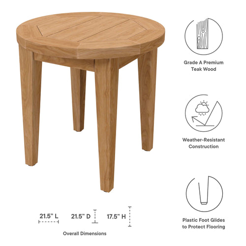 Brisbane Teak Outdoor Patio Set - Stylish 3-Piece Design by Modway by Patio Elegance — product view 2