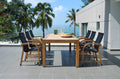 Rinjani Rectangular Table and 6 Manhattan Black Armchair
