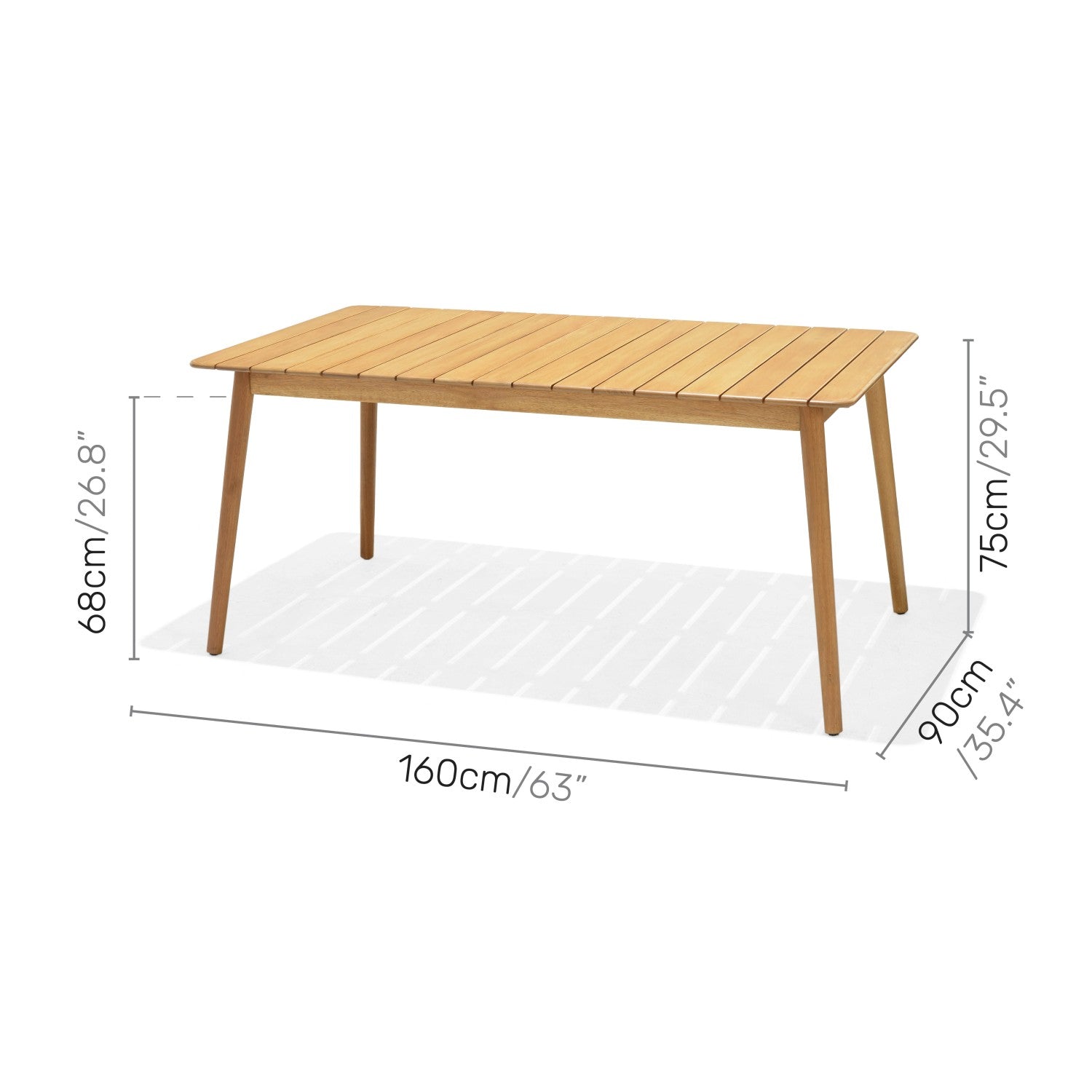 Nassau Rectangular Hardwood Table