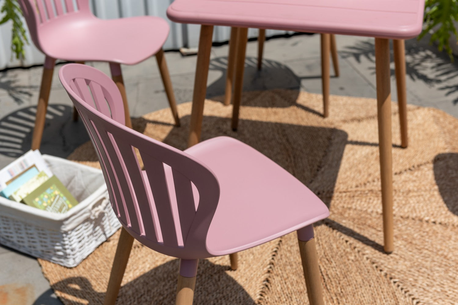Nassau Side Chair in Peony Pink Social Plastic®- 2pc