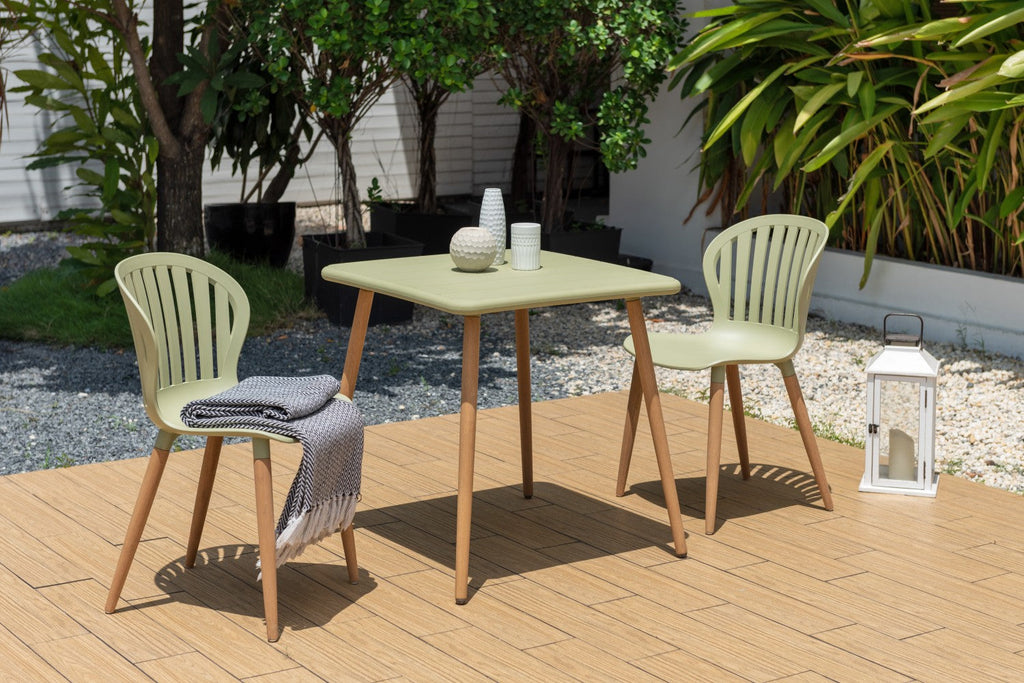 Nassau Side Chair In Sage Green Social Plastic® - 2pc