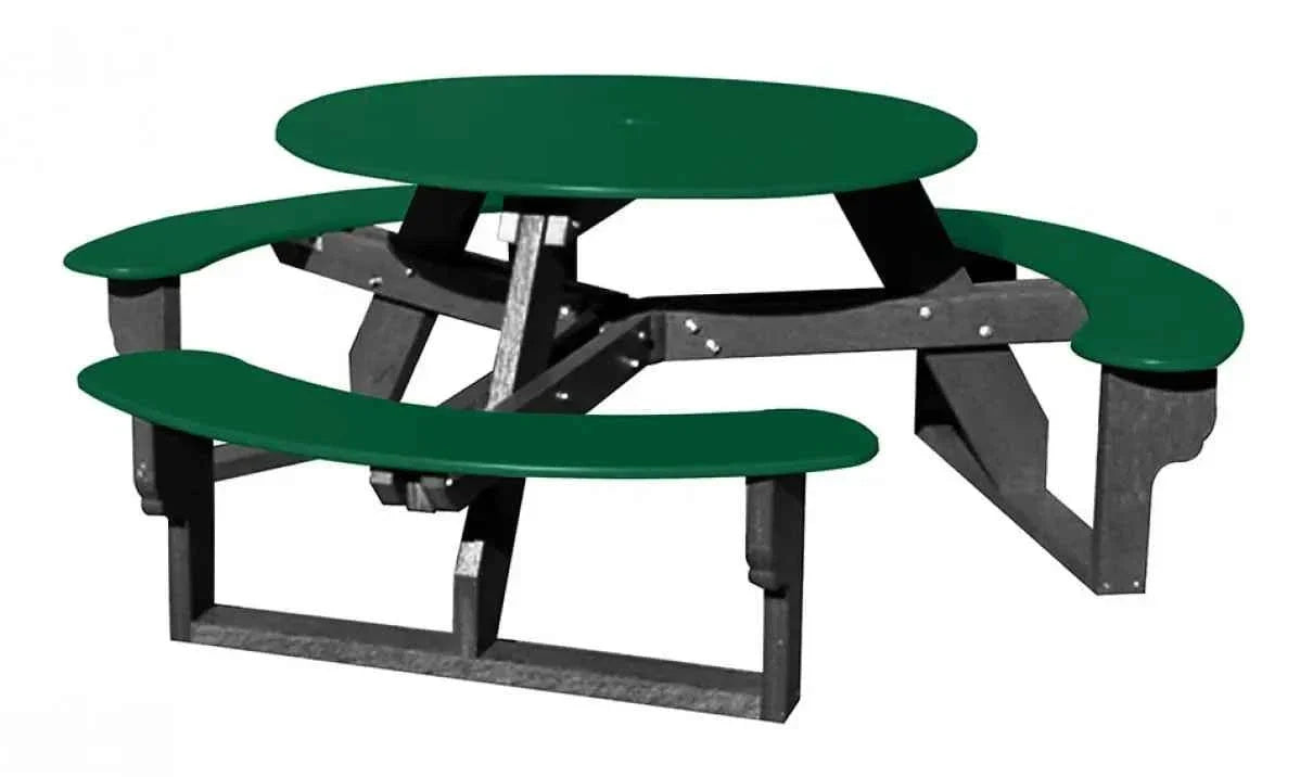Open Round Table for Versatile and Customizable Outdoor Round Table Seating