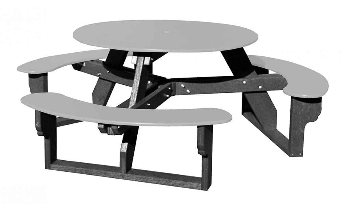 Open Round Table for Versatile and Customizable Outdoor Round Table Seating