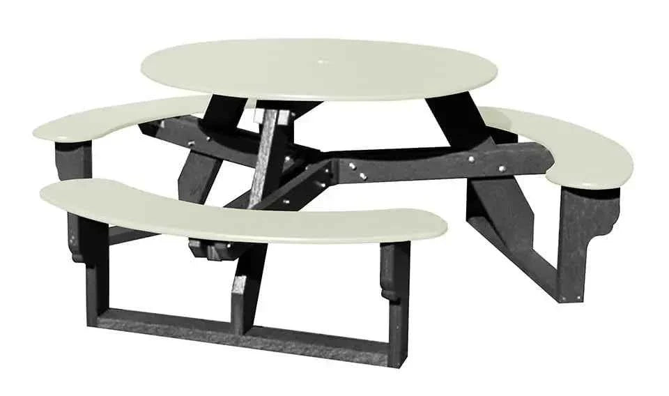 Open Round Table for Versatile and Customizable Outdoor Round Table Seating