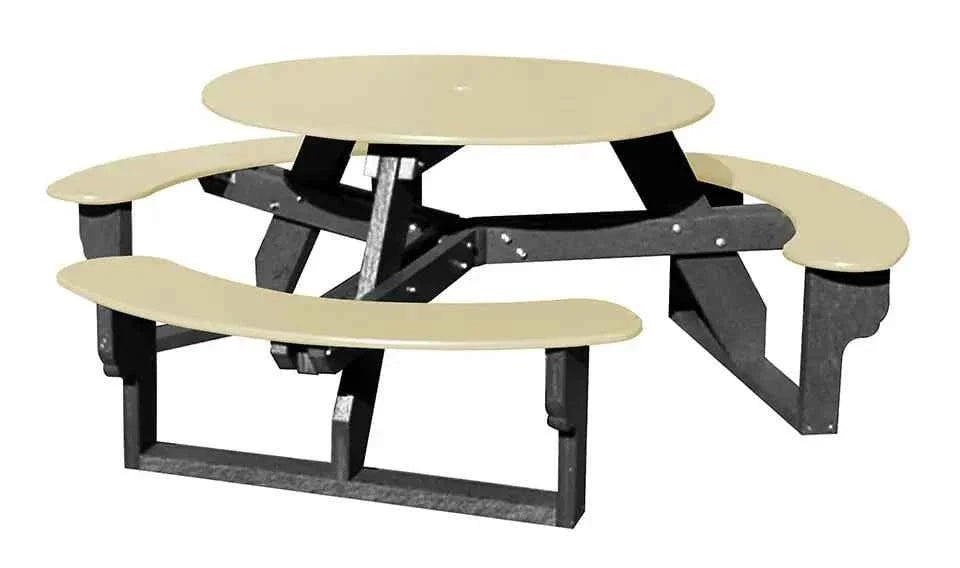 Open Round Table for Versatile and Customizable Outdoor Round Table Seating