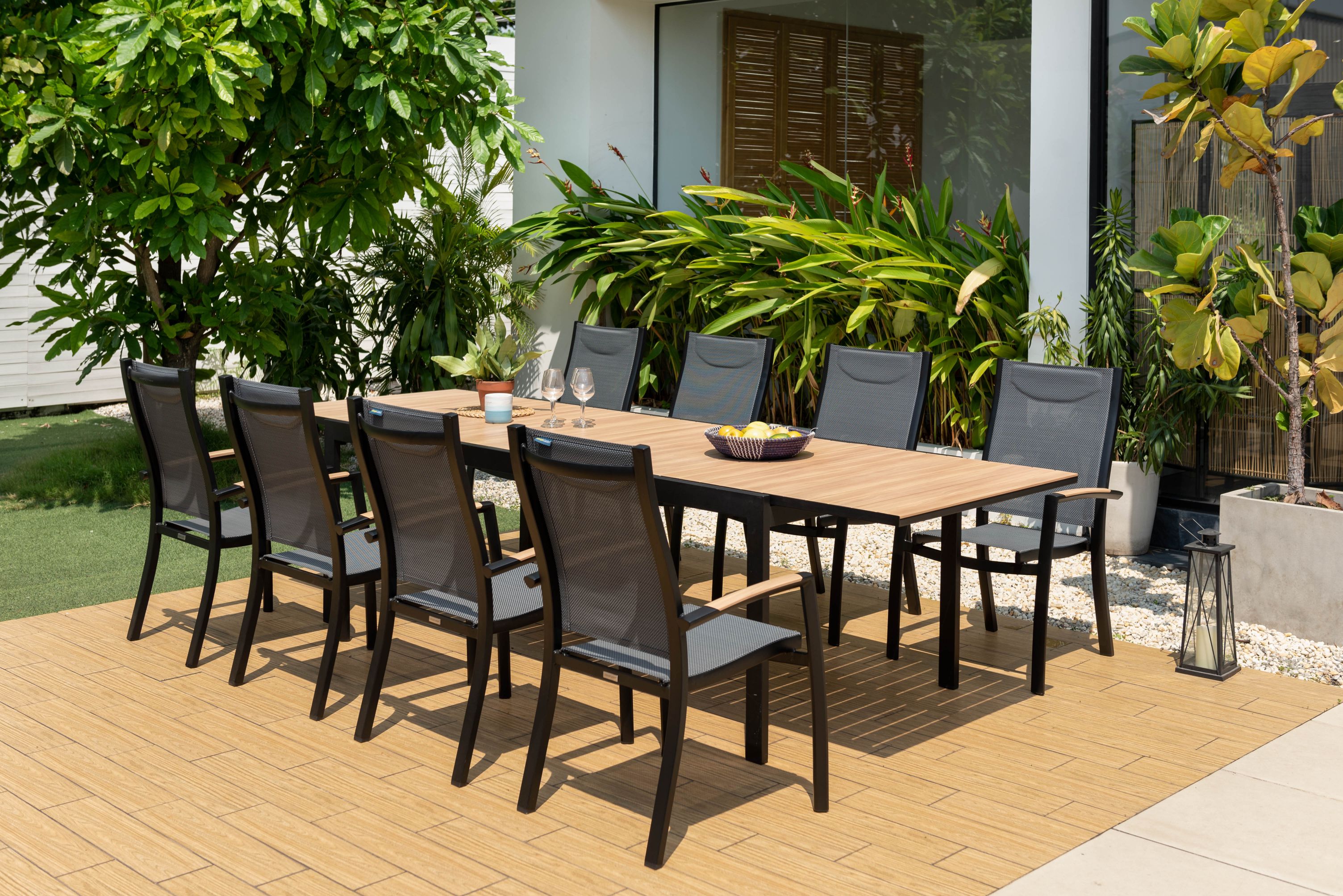 Panama Dark 9 Piece Extending Dining Set