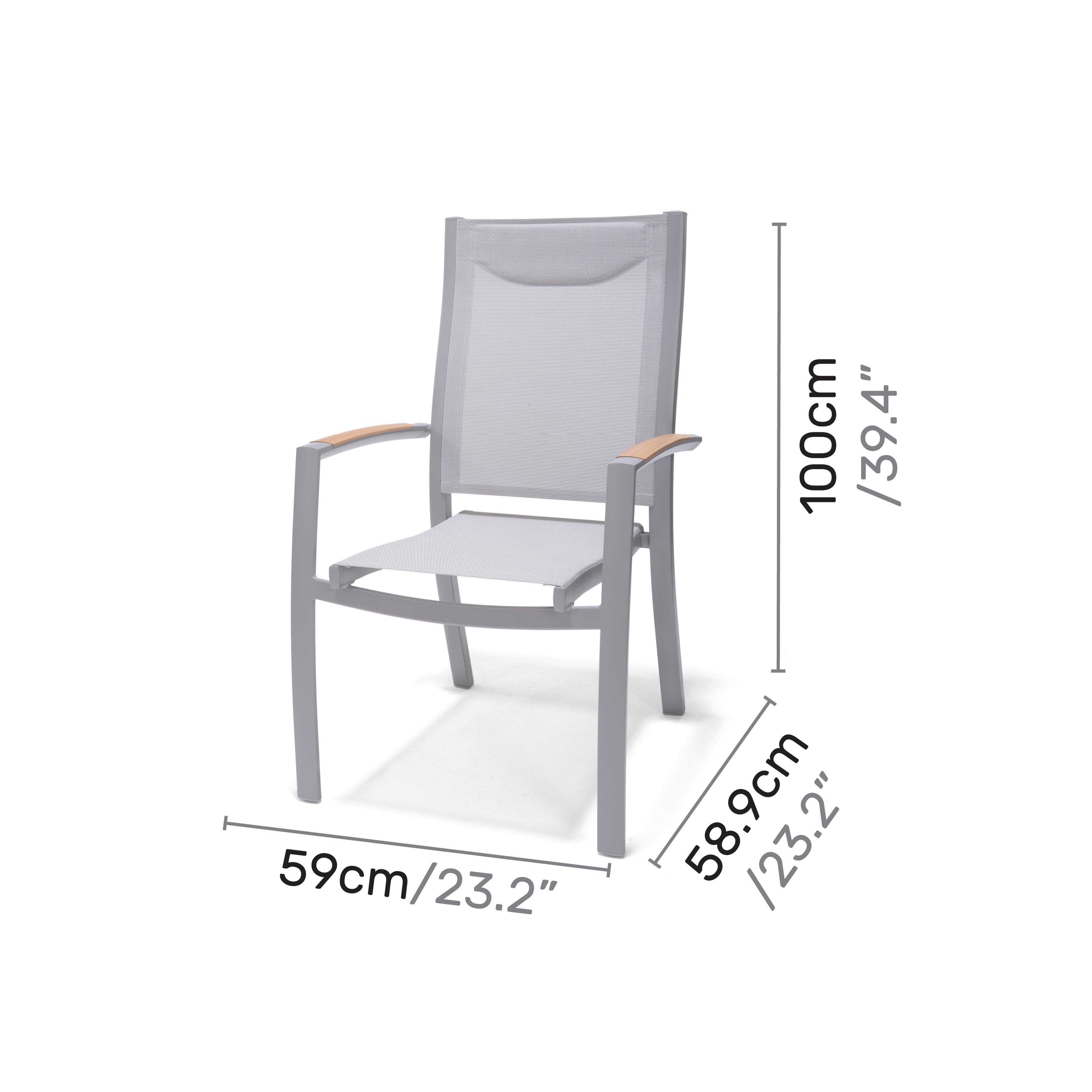 Panama Light Stacking Armchair - 2pc