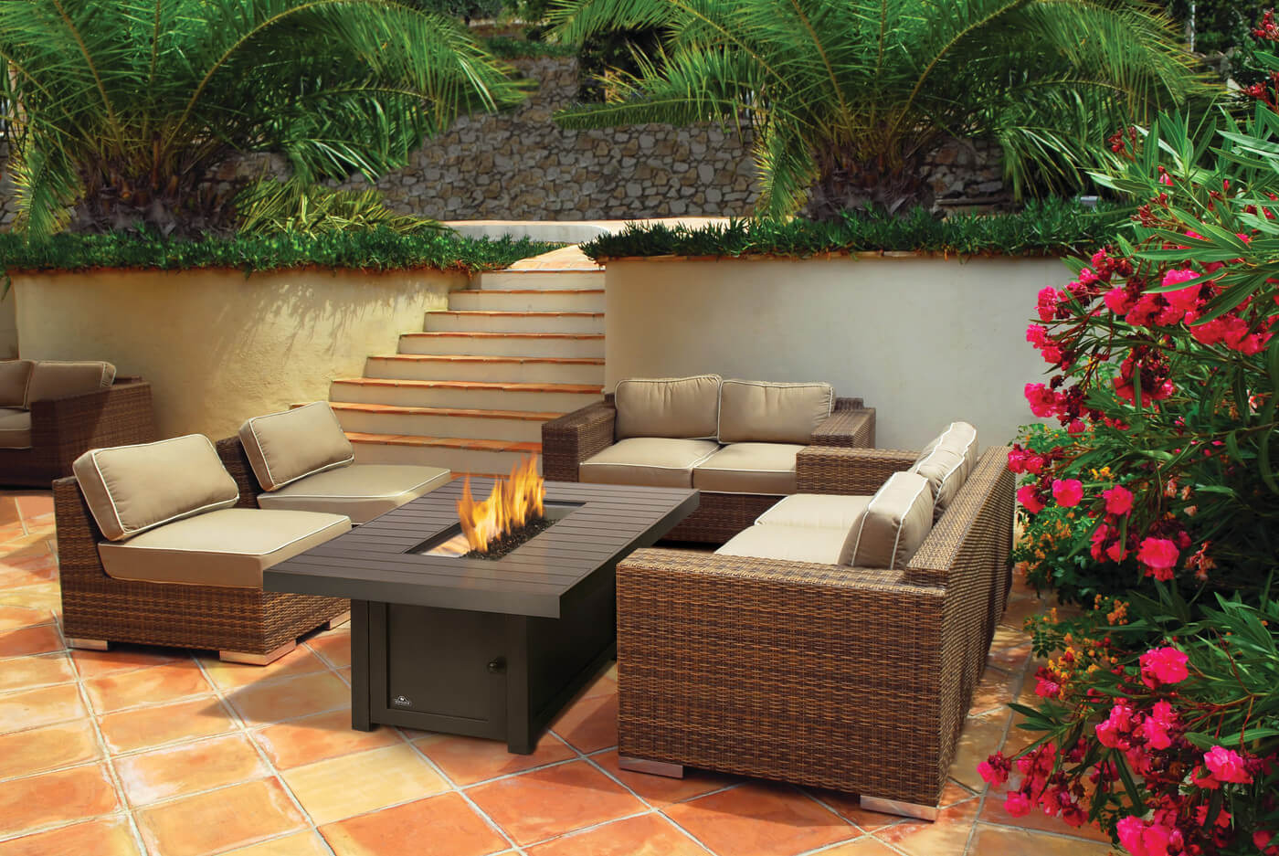 Patio Elegance Fire Table – St. Tropez Rectangle Patioflame Table