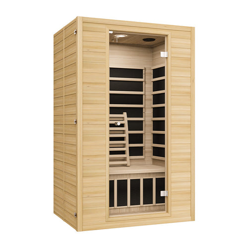 Blisspod, Vienna, Far Infrared Sauna Canadian Hemlock Very Low EMF Sauna, 4 Heaters – 2 Persons by zoppinh — product view 2