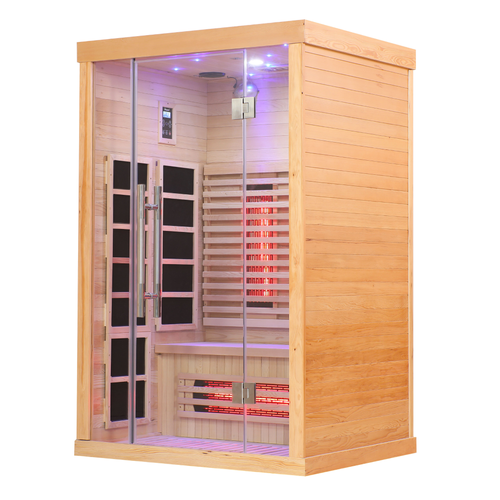 Blisspod | Venetian | Full Spectrum Indoor Premium Canadian Hemlock Low EMF Sauna | 10 Heaters | Chromotherapy &…