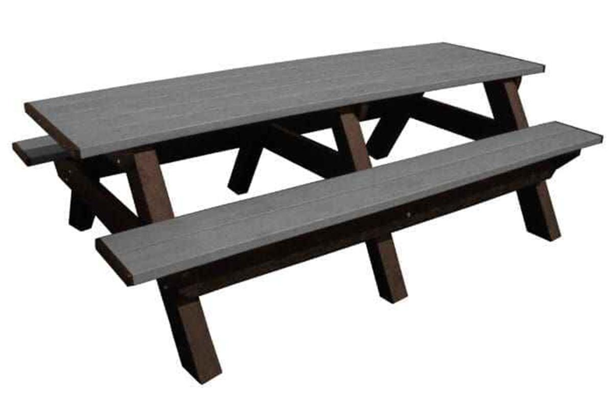 Deluxe 8′ Recycled Plastic Picnic Table for Eco-Friendly Outdoor Seating by Patio Elegance — product view 11