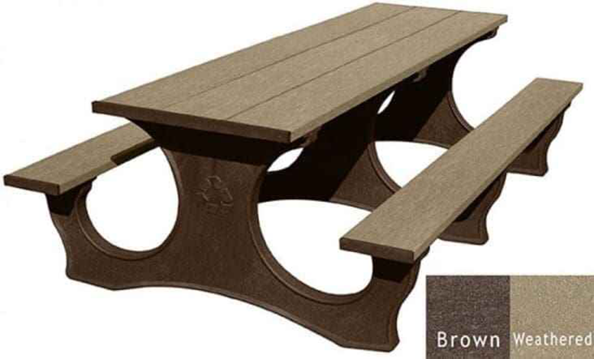 Polly Tuff ADA-Friendly Picnic Table – Durable 8 Ft Easy Access Outdoor Seating by Patio Elegance — product view 14