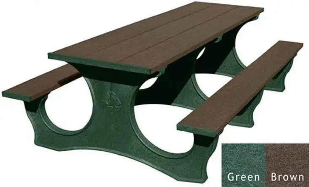 Polly Tuff ADA-Friendly Picnic Table – Durable 8 Ft Easy Access Outdoor Seating by Patio Elegance — product view 16