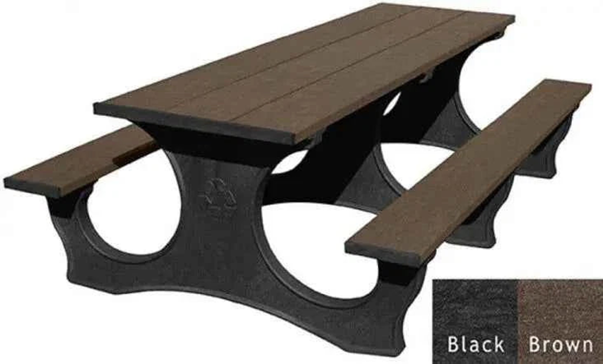 Polly Tuff ADA-Friendly Picnic Table – Durable 8 Ft Easy Access Outdoor Seating by Patio Elegance — product view 2