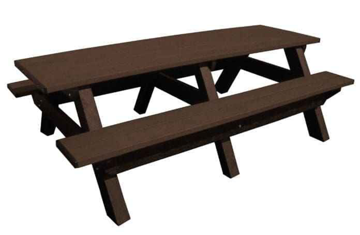 Deluxe 8′ Recycled Plastic Picnic Table for Eco-Friendly Outdoor Seating by Patio Elegance — product view 9
