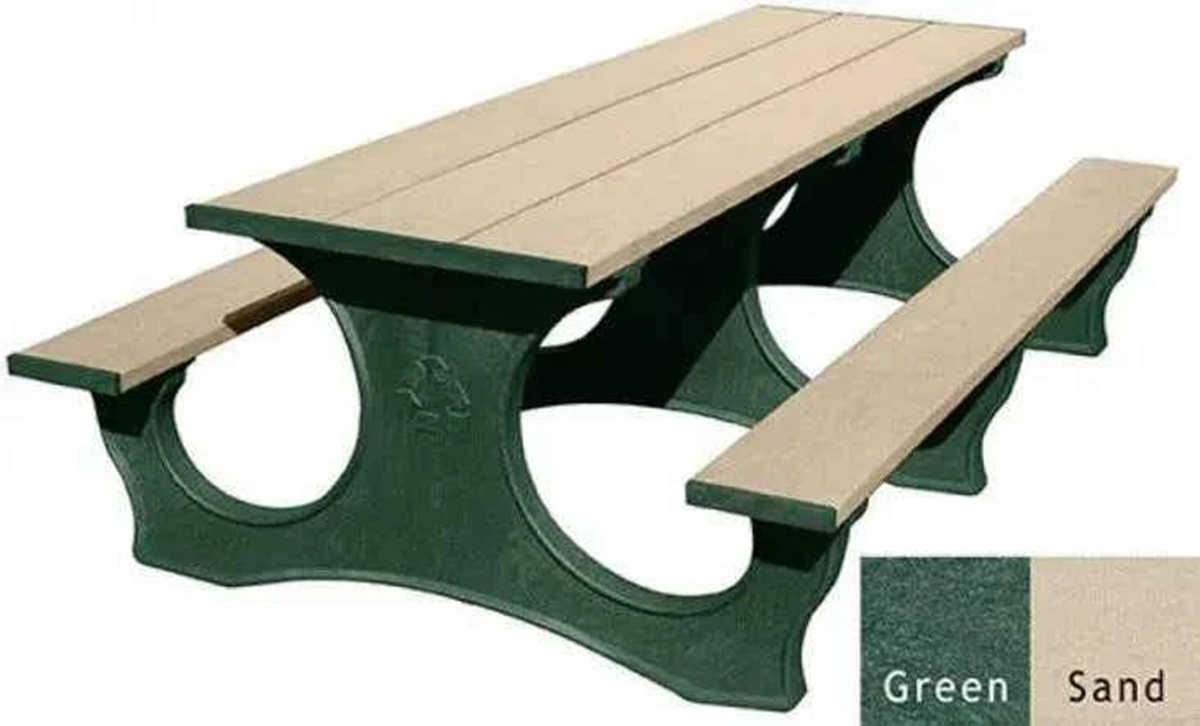 Polly Tuff ADA-Friendly Picnic Table – Durable 8 Ft Easy Access Outdoor Seating by Patio Elegance — product view 20
