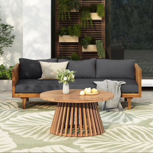 Claremont 3 Seater Daybed and Acacia Wood Patio Table by HouseOfZazla — product view 2