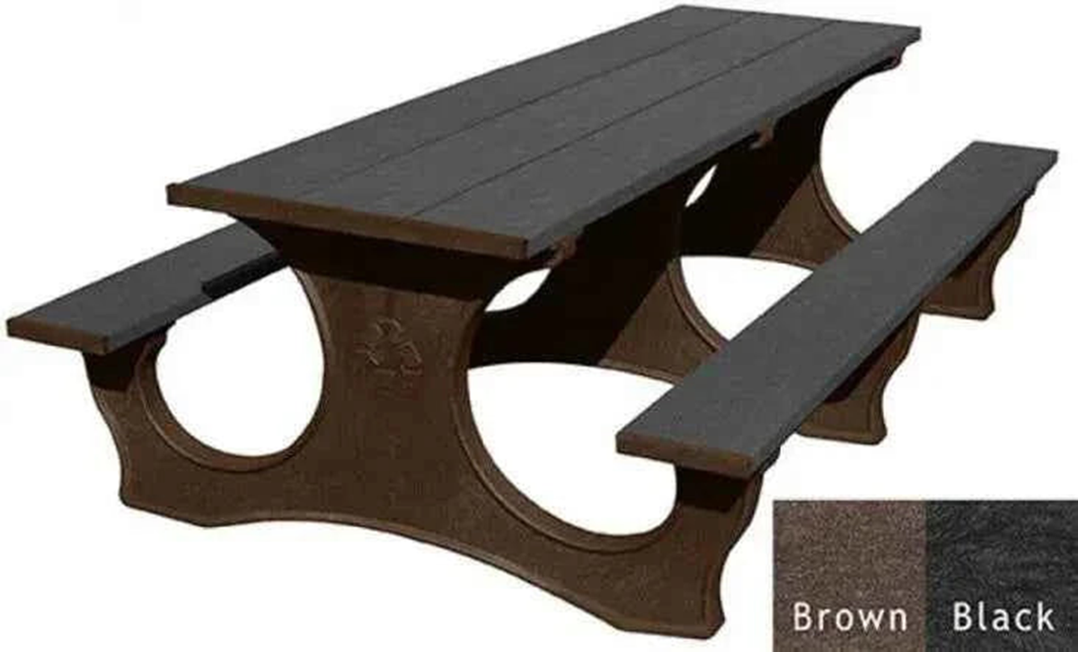 Polly Tuff ADA-Friendly Picnic Table – Durable 8 Ft Easy Access Outdoor Seating by Patio Elegance — product view 8