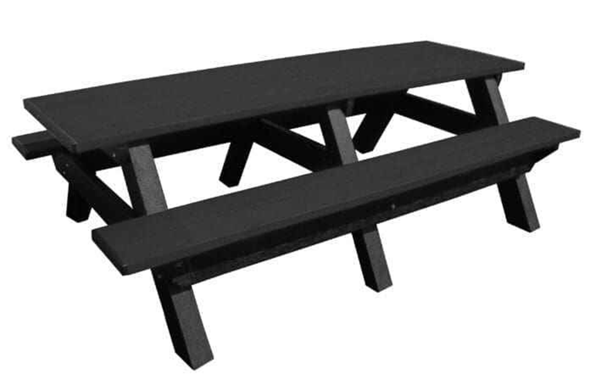 Deluxe 8′ Recycled Plastic Picnic Table for Eco-Friendly Outdoor Seating by Patio Elegance