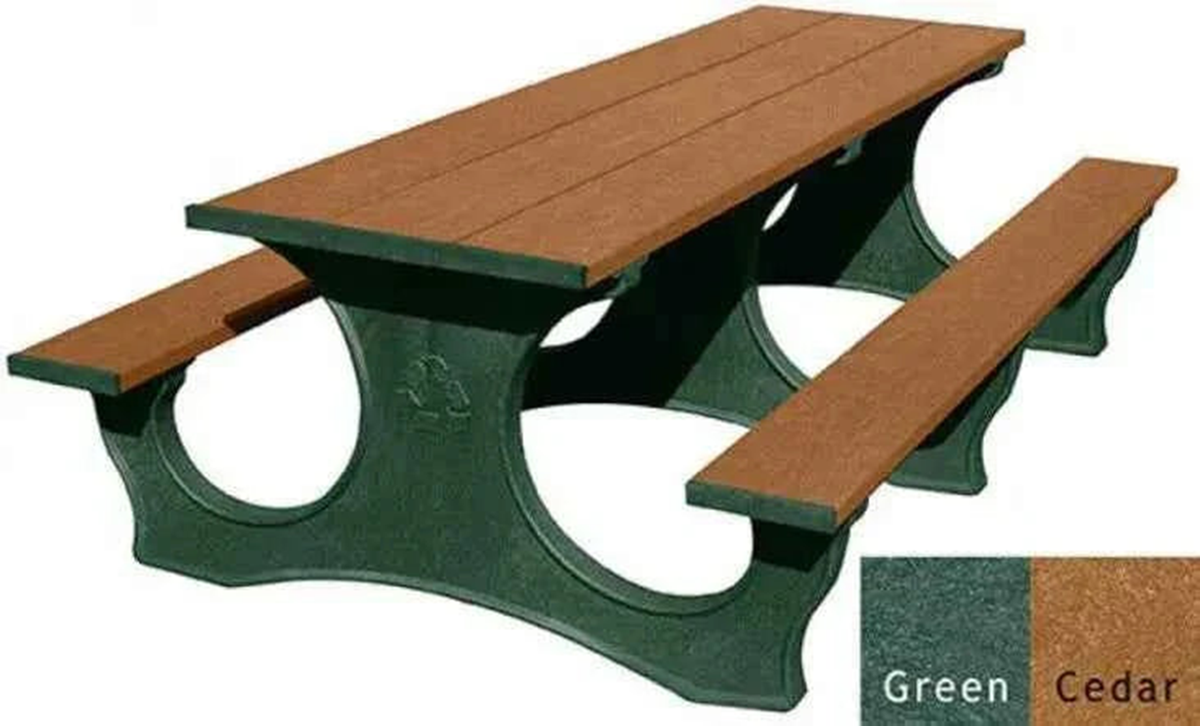 Polly Tuff ADA-Friendly Picnic Table – Durable 8 Ft Easy Access Outdoor Seating by Patio Elegance — product view 17