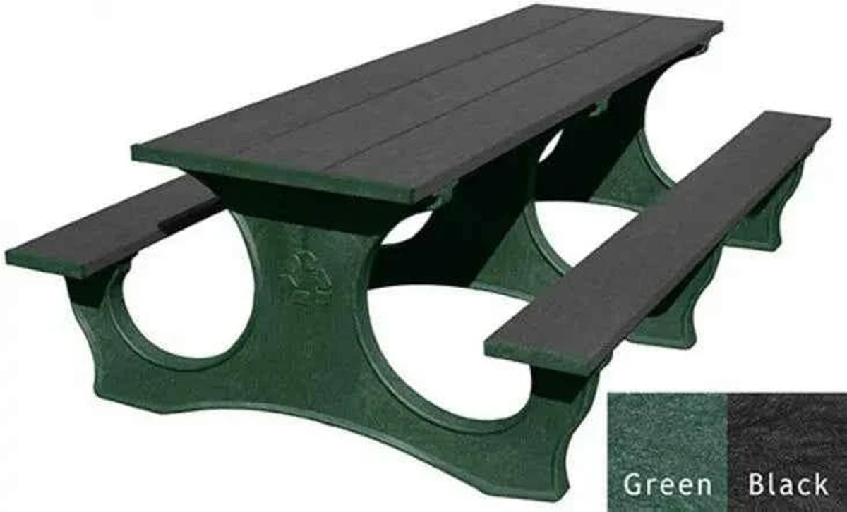 Polly Tuff ADA-Friendly Picnic Table – Durable 8 Ft Easy Access Outdoor Seating by Patio Elegance — product view 15